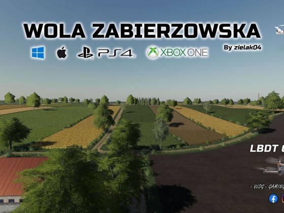 FS19 PC PS4 XBOX ONE -  WOLA ZABIERZOWSKA EN DRONE - FARMING SIMULATOR 19