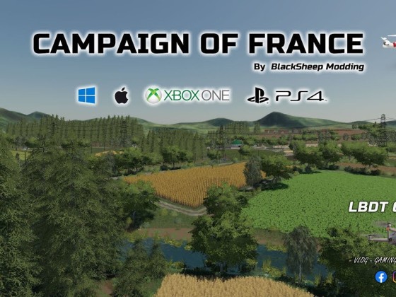 FS19 PC MAC PS4 XBOX ONE - MAP CAMPAIGN OF FRANCE EN DRONE - FARMING SIMULATOR 19