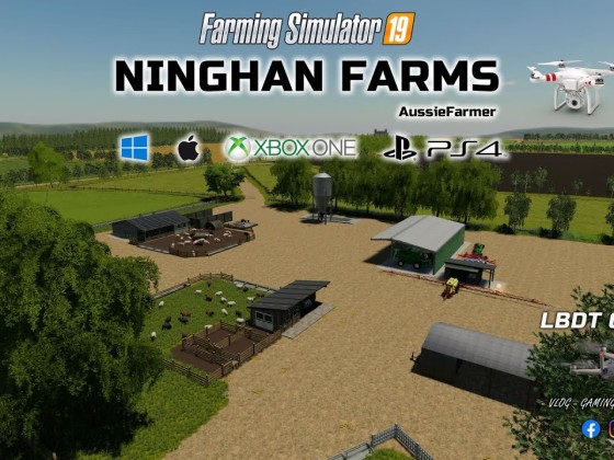 FS19 - PC MAC PS4 XBOX ONE - MAP NINGHAN FARMS EN DRONE - FARMING SIMULATOR 19
